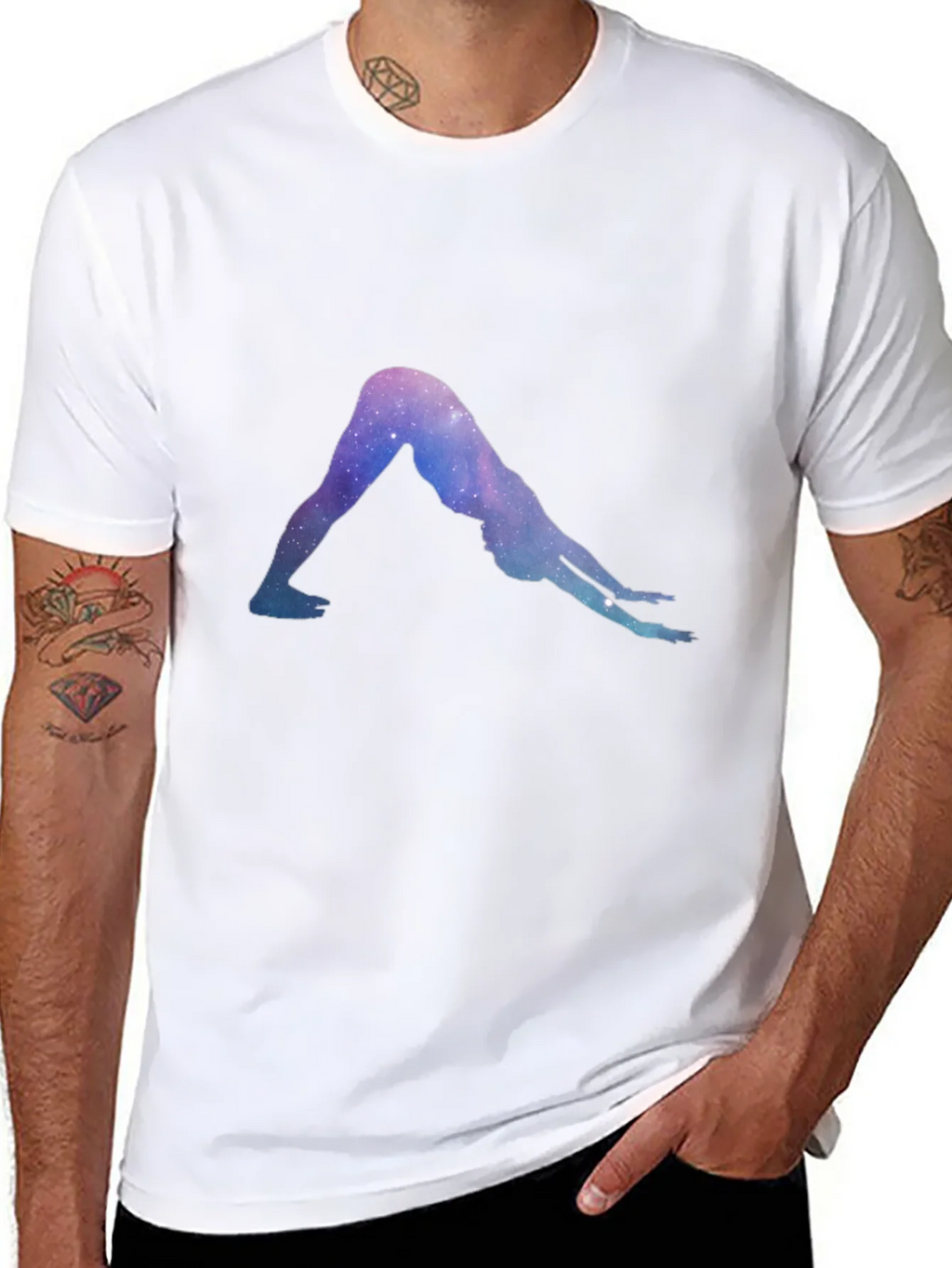 Yoga Galaxy Black T-Shirt