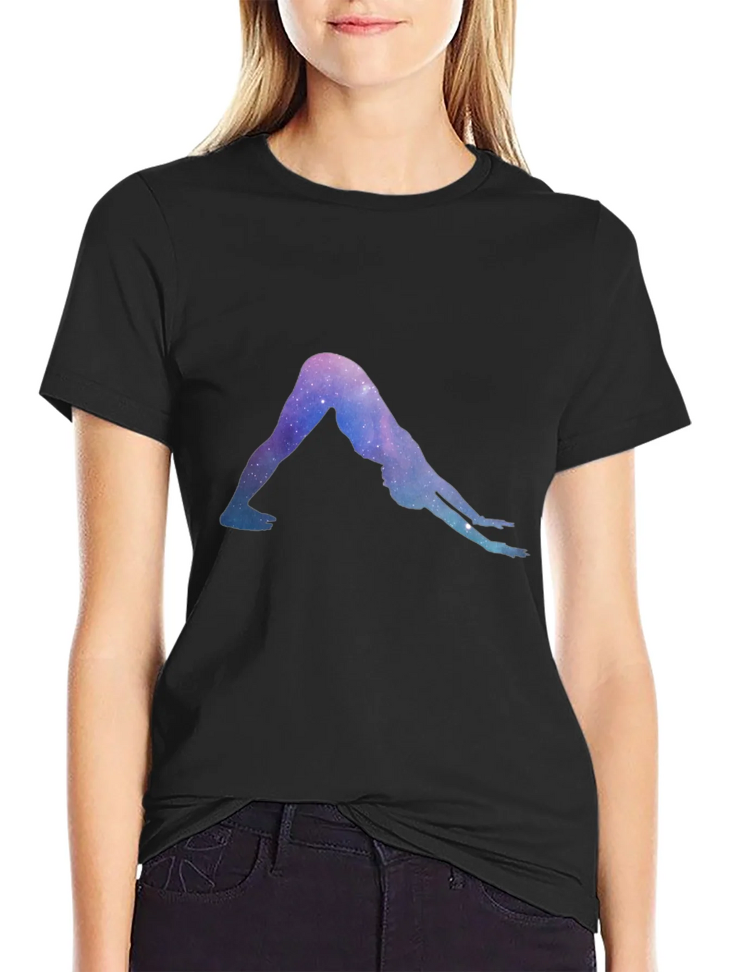 Yoga Galaxy Black T-Shirt