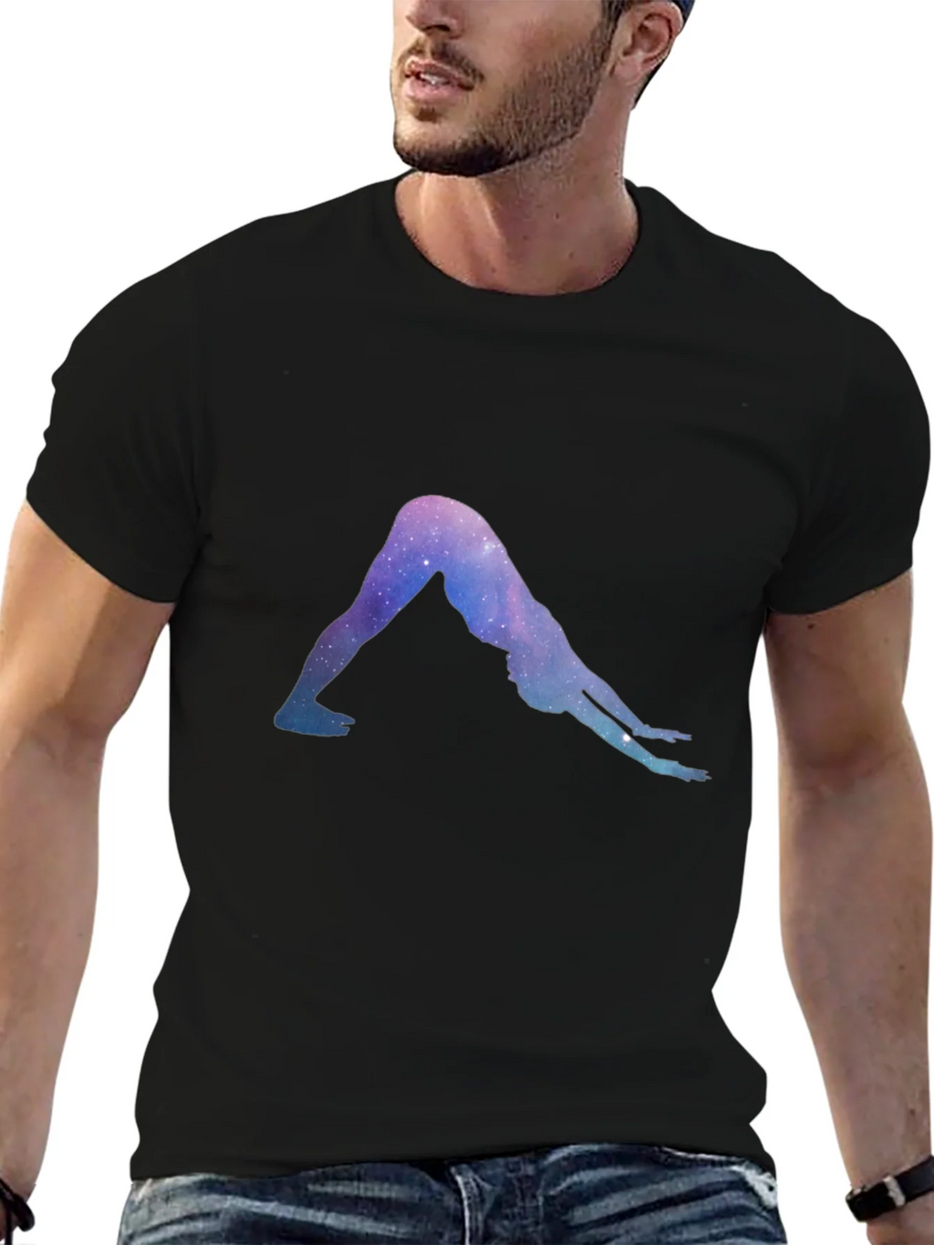 Yoga Galaxy Black T-Shirt