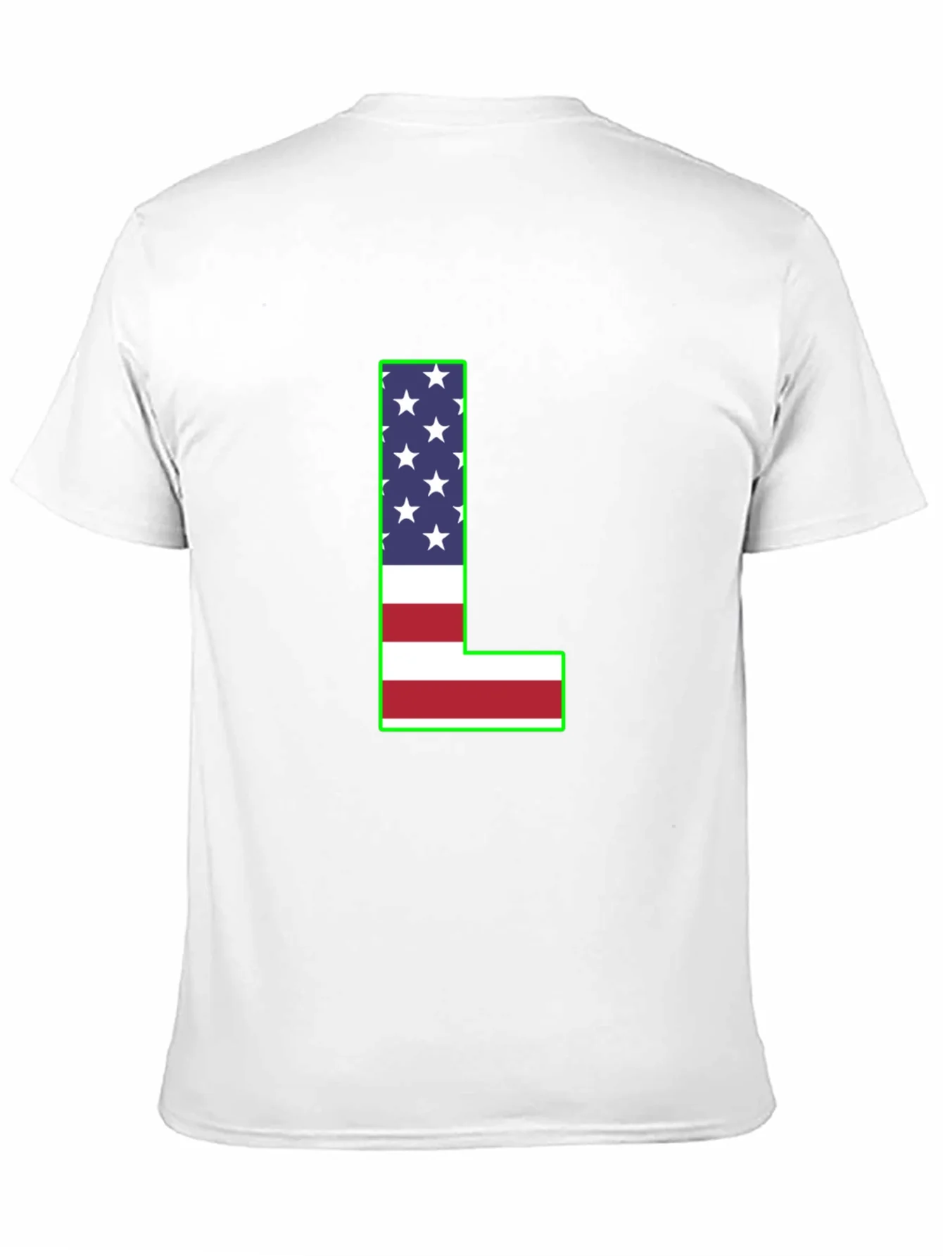 USA Flag Letter L T-Shirt