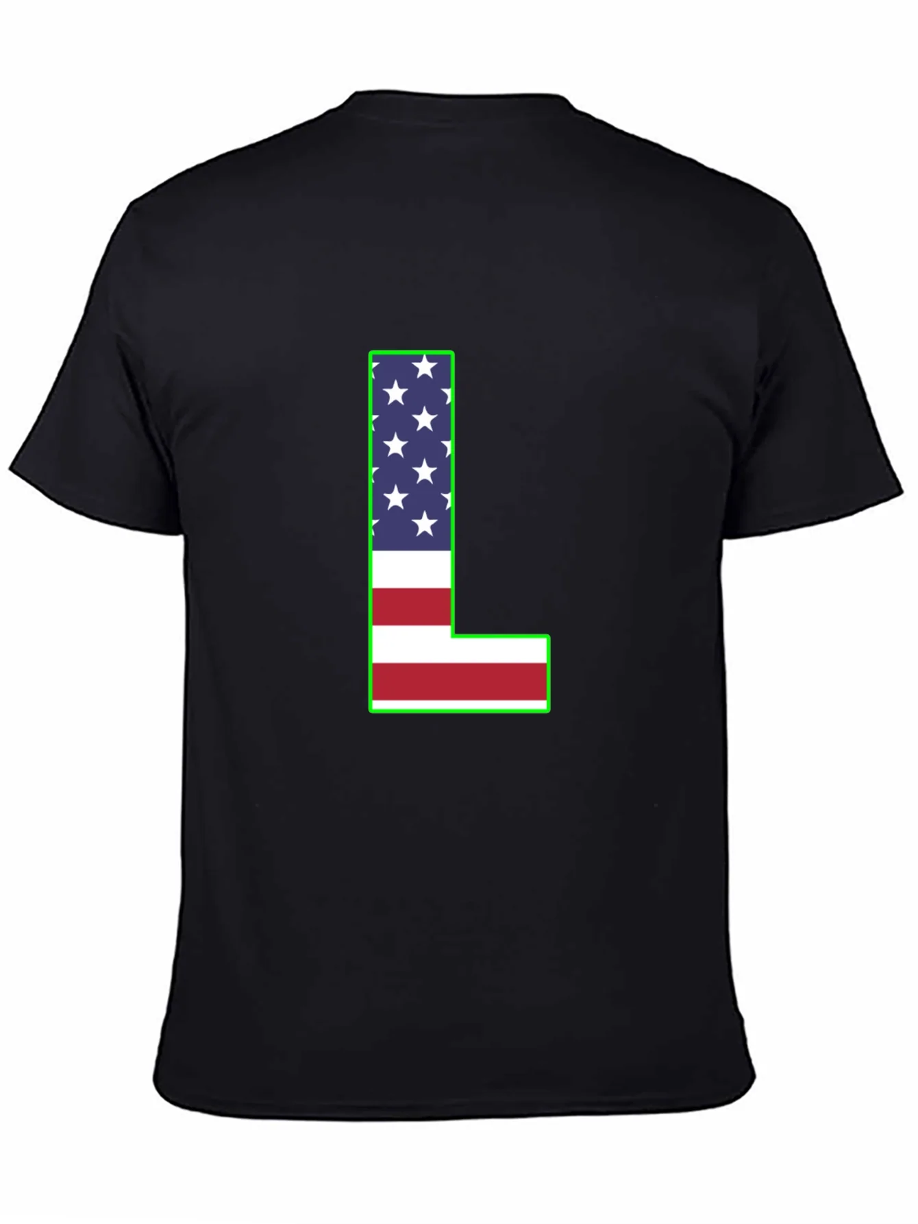 USA Flag Letter L T-Shirt