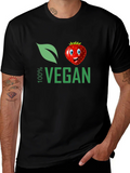 100% Vegan T-Shirt with Strawberry Design