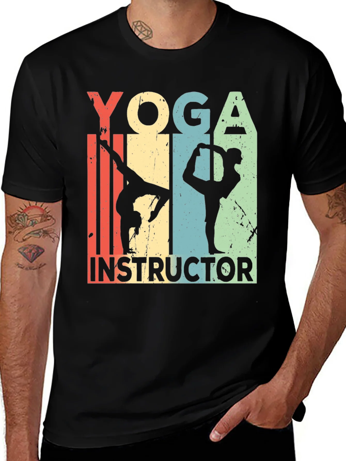 Yoga Instructor Tee - Retro Style