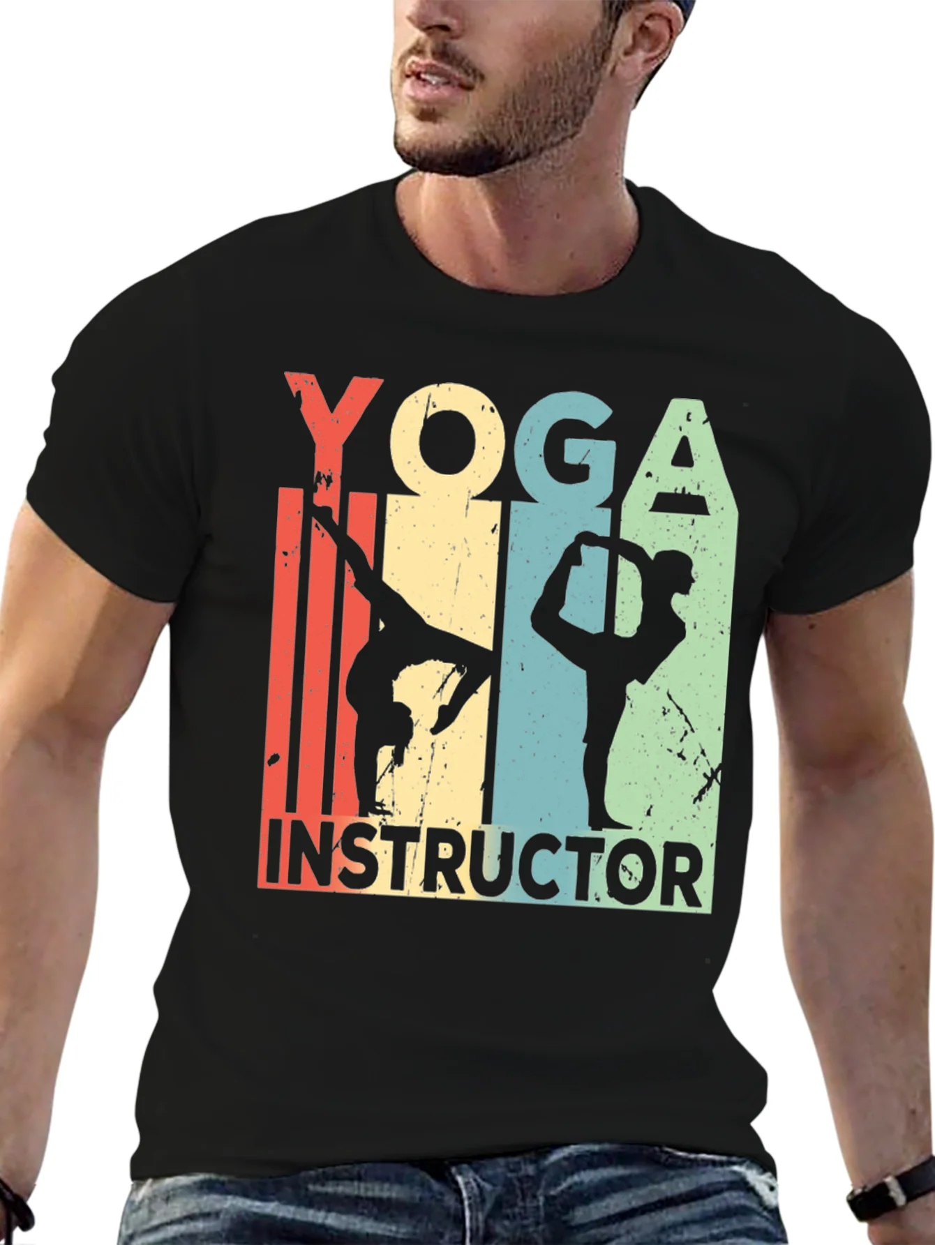 Yoga Instructor Tee - Retro Style