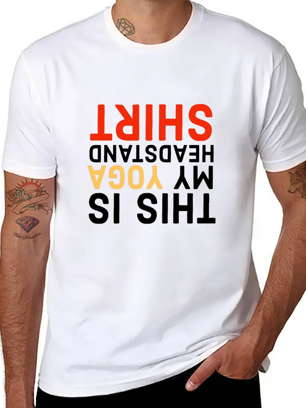 Yoga Headstand T-Shirt - Funny Novelty Tee