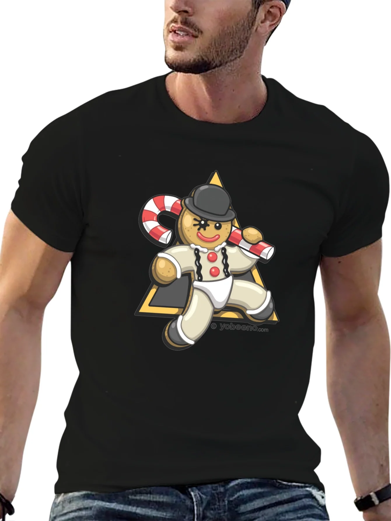 Gingerbread Man Candy Cane T-Shirt