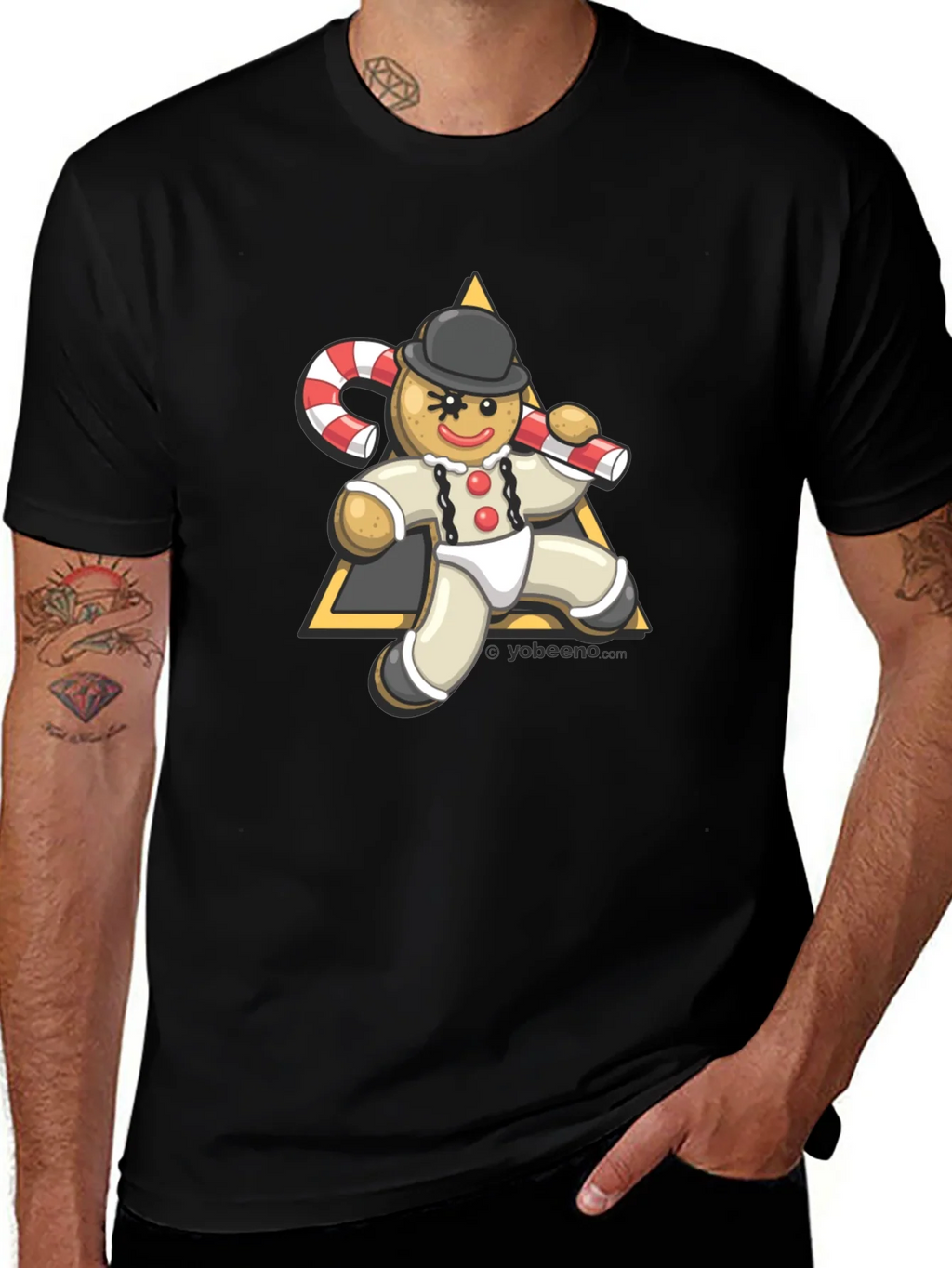 Gingerbread Man Candy Cane T-Shirt