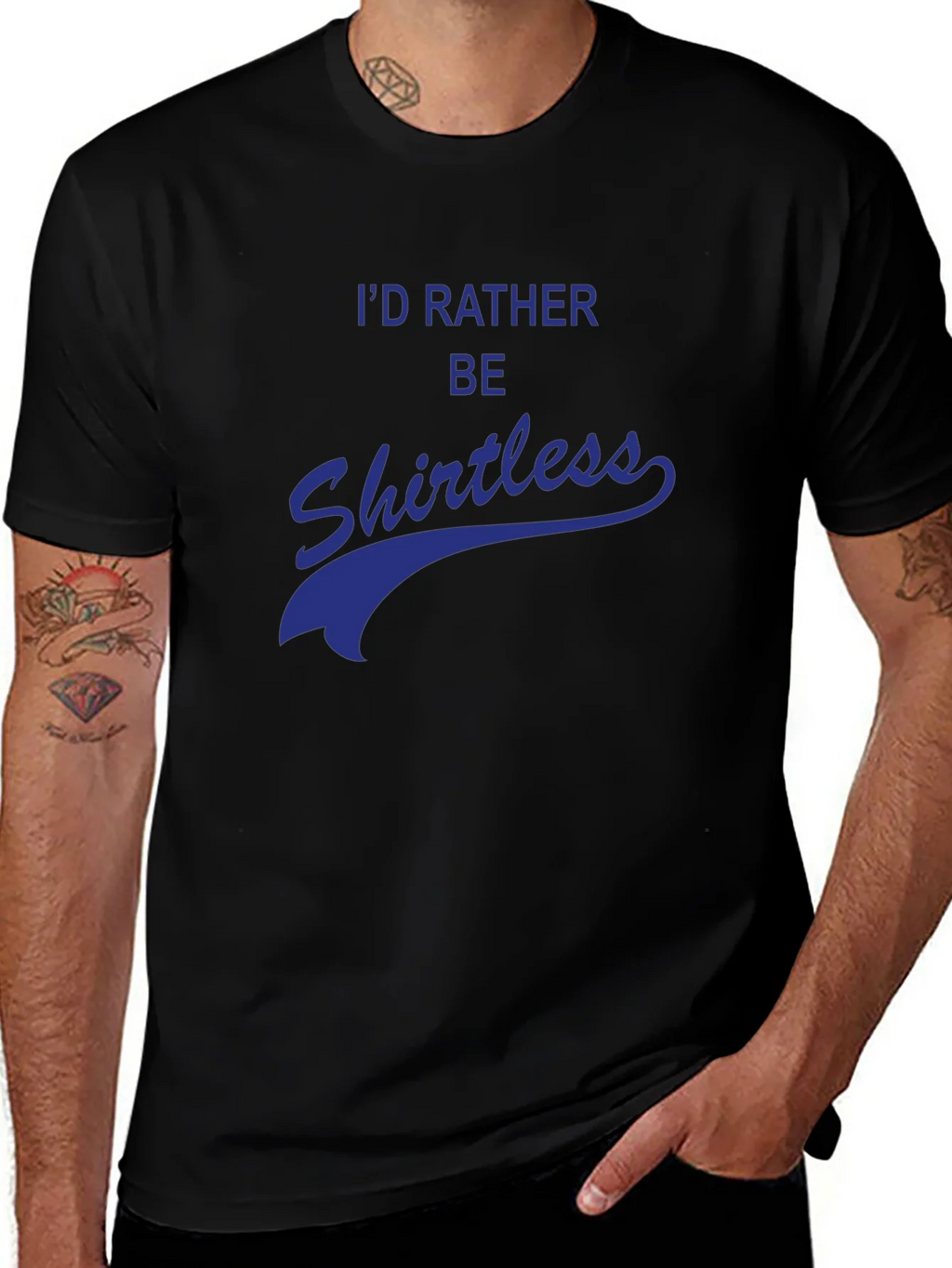 Id Rather Be Shirtless Graphic Tee