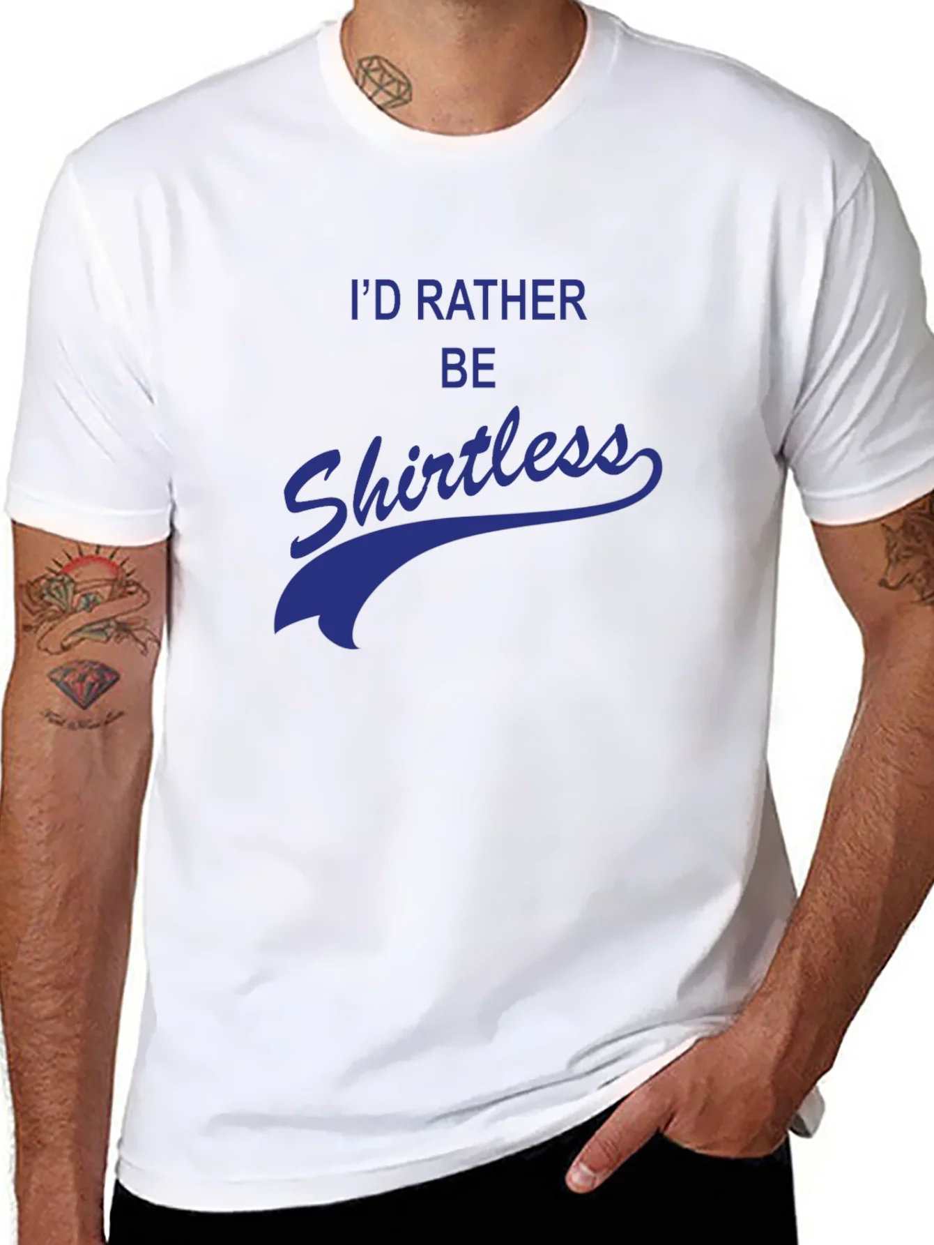 Id Rather Be Shirtless Graphic Tee