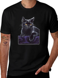 Black Cat Graphic T-Shirt - Soft & Stylish